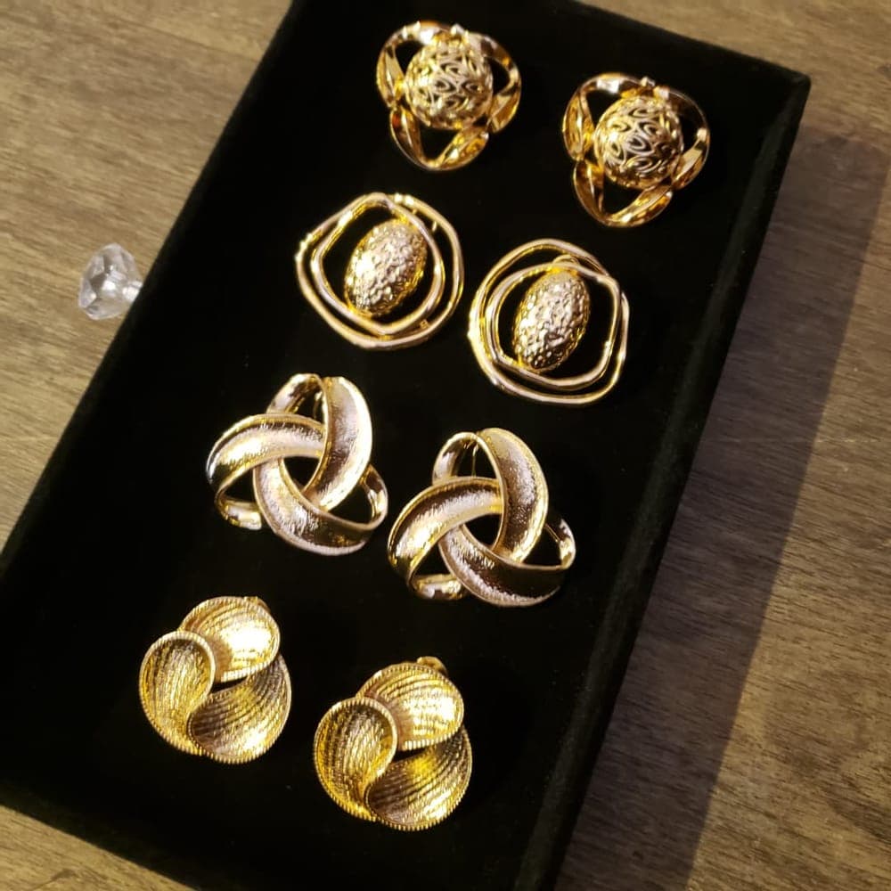 Gold Knot Stud Earrings